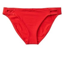 Athleta Rib Double Stripe Lycra Red Bikini Bottom Brief Size L New With Tags - $27.55