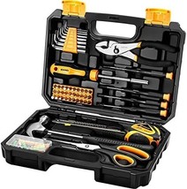 50 Piece General Household Hand Tool Kit with Plastic Toolbox Storage Case - $541.54 MXN