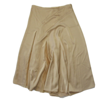 NWT Vince Pleated Mix Media Paneled Midi in Light Chamois A-line Skirt 6 $345 - £71.54 GBP