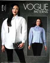 Vogue V1770 Misses 16 to 24 Button Up Blouse Uncut Sewing Pattern - £18.15 GBP