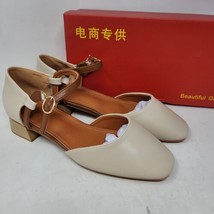 Beautiful Girl Women&#39;s Shoes Size 10 EU 41 Beige Ankle Strap Casual - $27.87