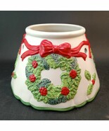 Christmas Candle Shade, Cozy Cottage Wreath By LMT Home - $12.00