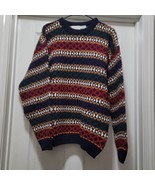VTG Norm Thompson Colorful Coogi Style Striped Cosby Grandpa Sweater USA... - $1,254.86 MXN