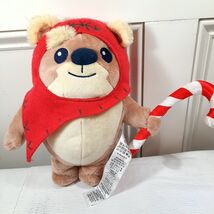 Walt Disney Parks Star Wars Wicket Ewok plush Christmas Candy Cane Holid... - $9.00
