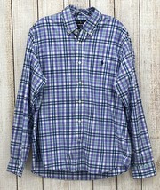 Polo Ralph Lauren Plaid Performance Shirt Button Down Untucked Classic Fit Large - £19.76 GBP