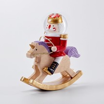 Tydus Rocking Horse Nutcracker Snow Globe w/o Music 65 MM (Red) - £37.65 GBP