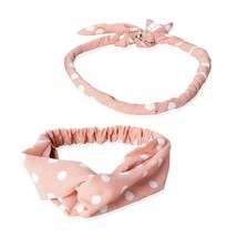 Blush 100% Polyester Polka Dot Headband and Magnetic Clasp Necklace (18 in) - $11.96