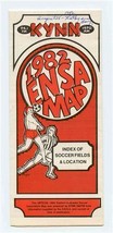 1982 Ensa Map KYNN Index of Soccer Fields &amp; Locations Eastern Nebraska  - £14.22 GBP