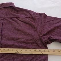 Old Navy Shirt Slim Fit Mens Burgundy Cotton Button Up Shirt Long Sleeve Size XL image 12