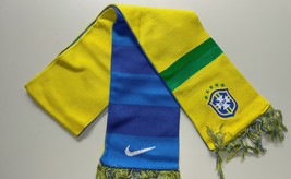 Nike BRASIL National Soccer Team Supporter Scarf Yellow Football Neymar - £19.98 GBP