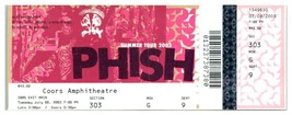 Etui Phish Pour Untorn Concert de Ticket Stub Juillet 8 2003 Chula Panorama - $51.41
