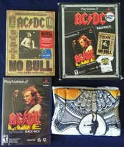 AC/DC Live Rockband Track Pack Playstation 2 Fan Pack T-Shirt DVDs - $10.88