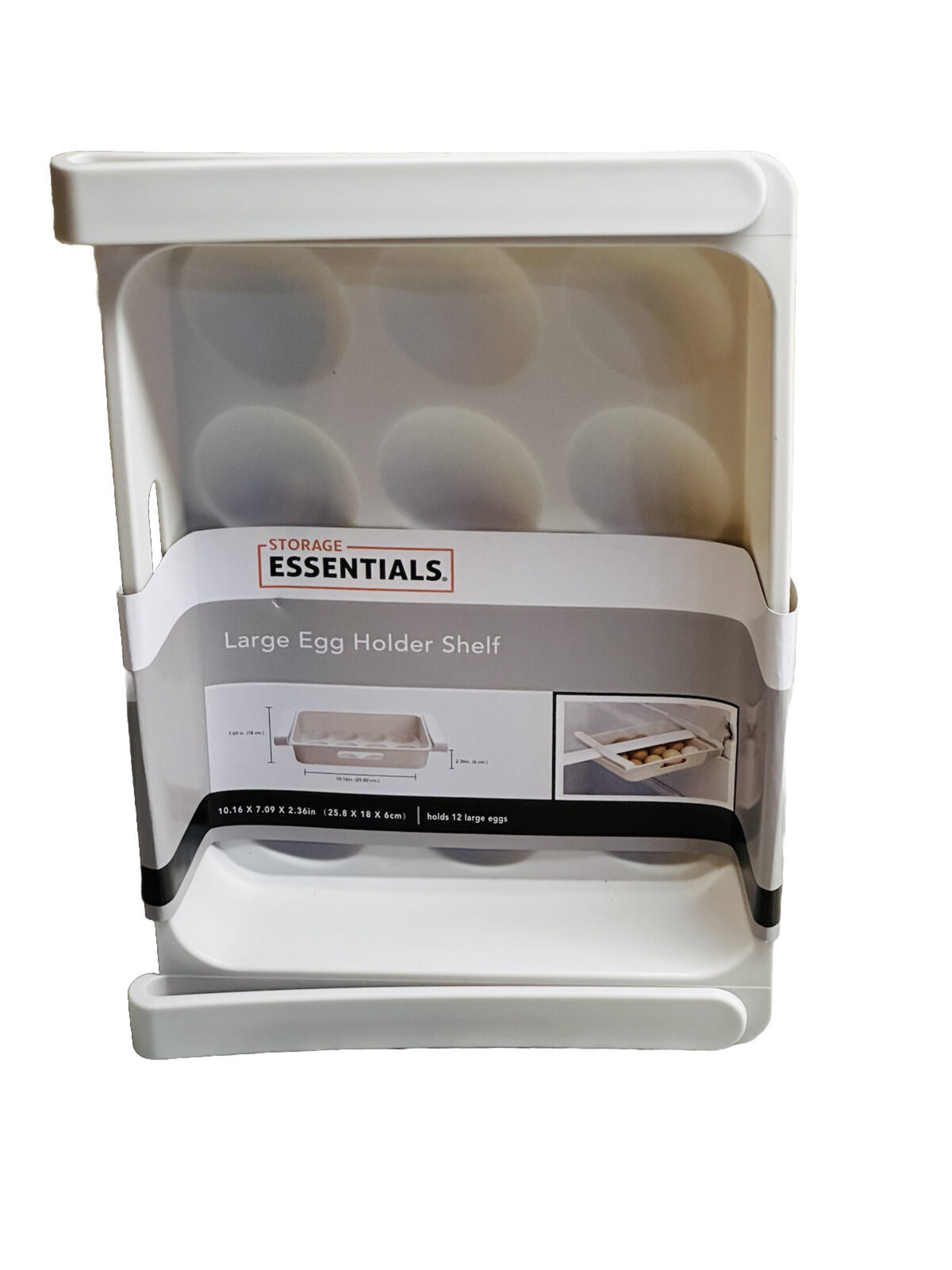 Refrigerator Egg Storage Drawer Holder Fridge Shelf Space Saver Holds 1 ... - $14.73