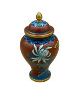 Vintage Chinese Cloisonné Butterfly Ginger Enamel Brass Finial Lided Jar... - €30,80 EUR