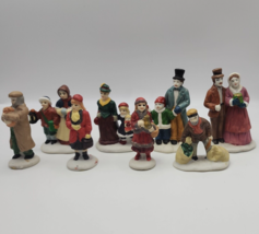 Vintage Victorian Christmas Village Ceramic Adult Figure Accessories - 8 Pc - £15.29 GBP