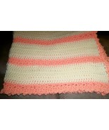 Handmade Crochet Coral Afghan, Bedding, Bridal Gift, Throw Blanket, Show... - $60.00