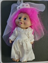 1992 Applause Pink Hair Bride Troll Doll  - $17.82