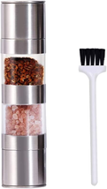 2 in 1 Salt and Pepper Grinder, Stainless Steel Salt Grinders and Pepper Mill Se - $18.02