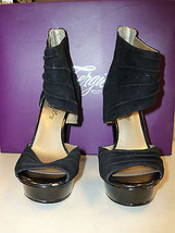 Fergie New Womens Chipper Black Suede Platform Heels 8 M Shoes   - £62.71 GBP