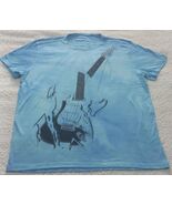 John Varvatos Star USA Men&#39;s Stone Wash Light Blue Broken Guitar Graphic... - $54.35 CAD