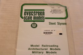 HO Scale Evergreen, V-Groove Sheet Styrene .040&quot; Spacing .040&quot; thick #4040 - £13.29 GBP