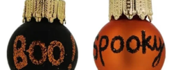 Bethany Lowe Halloween Set of 2 &quot;Mini Boo and Spooky Ornaments&quot; LC8045 - £11.85 GBP