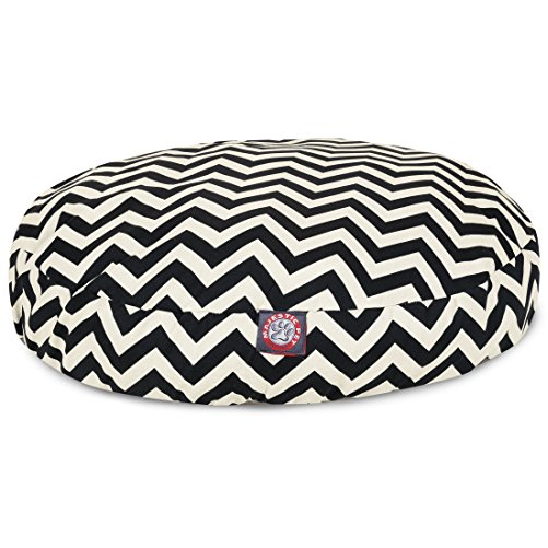 MajesticPet 30 in. Zig Zag Round Pet Bed Black - Small - $89.51