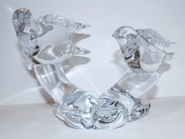 Exquisite Artist Signed Art GLASS/CRYSTAL Birds Sculpture~Murano~Scandinavian~? - £407.22 GBP