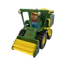 John Deere Combine Harvester Tractor Toy by Tomy + Farmer Figure - EUC - £13.68 GBP