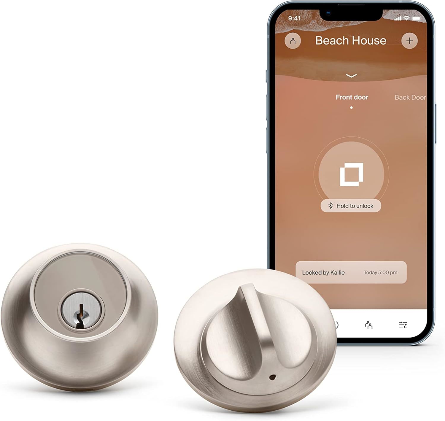 Smart Deadbolt For Keyless Entry Using Touch, Key Card, Or Smartphone, B... - $90.97