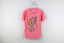 Vintage Y2K Streetwear Womens Small Faded Nature Butterfly Short Sleeve ... - $24.70