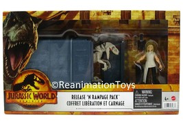 Jurassic World Dominion Release &#39;N Rampage Pack Soyona Santos &amp; Atrociraptor NIB - £79.08 GBP