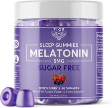 Sugar Free 60 Count Sleep Aid Calm Gummies Melatonin Gummies Sleep Aids for Adul - £36.69 GBP