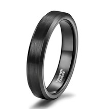 Somen Ring Men 4/6/8mm Black Tungsten Ring Classic Style Brushed Engagement Ring - £18.17 GBP