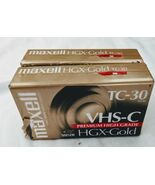 NWT Lot Of Three Maxell HGX-Gold VHS-C Video Tapes TC-30 - $365.06 MXN