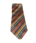 Kai Long NeckTie Brown Mens Designer 100% Silk Hand-made - £7.55 GBP