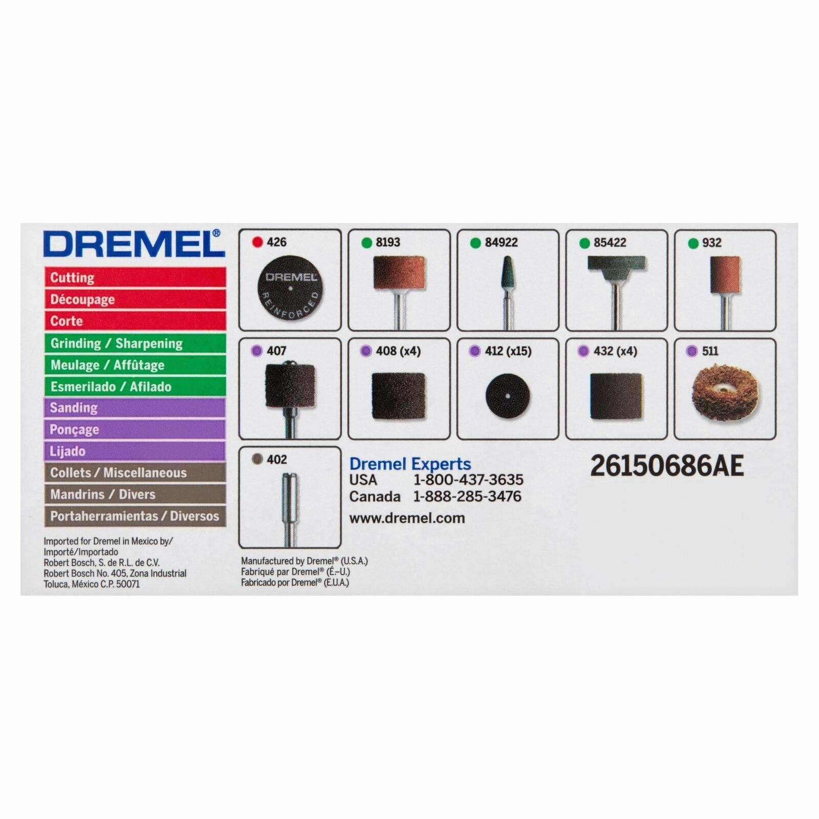 Dremel 686-02 Sanding/Grinding Rotary Tool Mini Accessory Kit (LOC EK 20) Item image 4