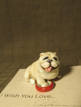 Ron Hevener Bulldog Figurine Miniature  - £19.61 GBP