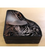 Molded Leather Face Trinket Box Woman with Hat Jewelry Case Folded Relie... - $376.73 MXN