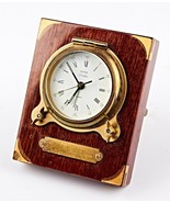*Vintage SWIZA Sealine Brass Desk Clock with Alarm Roman Numerals - $89.79