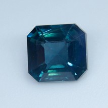 Natural Teal Sapphire | Asscher Cut | 1.02 Carat | 5.55x5.30 mm | Unheated | Pea - £492.82 GBP