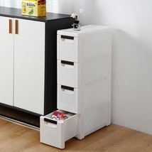 4 Drawers Bathroom Office Floor Cabinet Storage Side Organizer Rack - £72.73 GBP