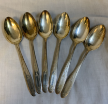 6  Oneida Community Plate GROSVENOR Oval Soup Spoons Silver plate - £14.24 GBP