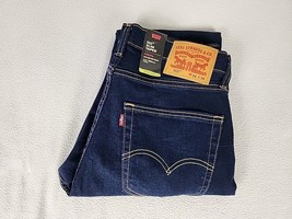 Levi&#39;s 512 Slim Fit Zip Fly Tapered Leg Denim Jeans 32X34 Men&#39;s Dark Blue - $29.99