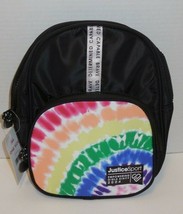 Justice Sport Girls Mini Backpack Bag Black Rainbow New - $21.73