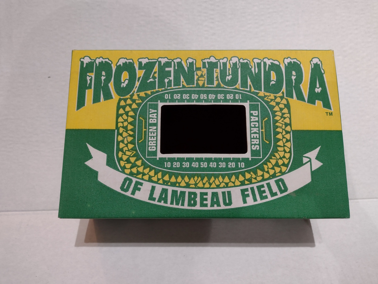 Green Bay Packers NFL Football Lambeau Field FROZEN TUNDRA box; MINT - $12.95