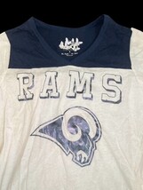 Touch by Alyssa Milano LA Rams NFL Women’s Shirt Small White Blue Tee image 3
