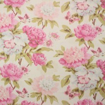 Covington Brookwood Cerise Pink Floral Linen Multipurpose Fabric 1.5 Yard 54&quot;W - £11.25 GBP