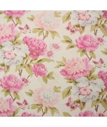 COVINGTON BROOKWOOD CERISE PINK FLORAL LINEN MULTIPURPOSE FABRIC 1.5 YAR... - £11.82 GBP