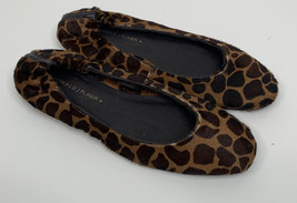 Donald j pliner Boli Women’s Size 6M giraffe brown cow Hyde slip on flat... - £14.67 GBP